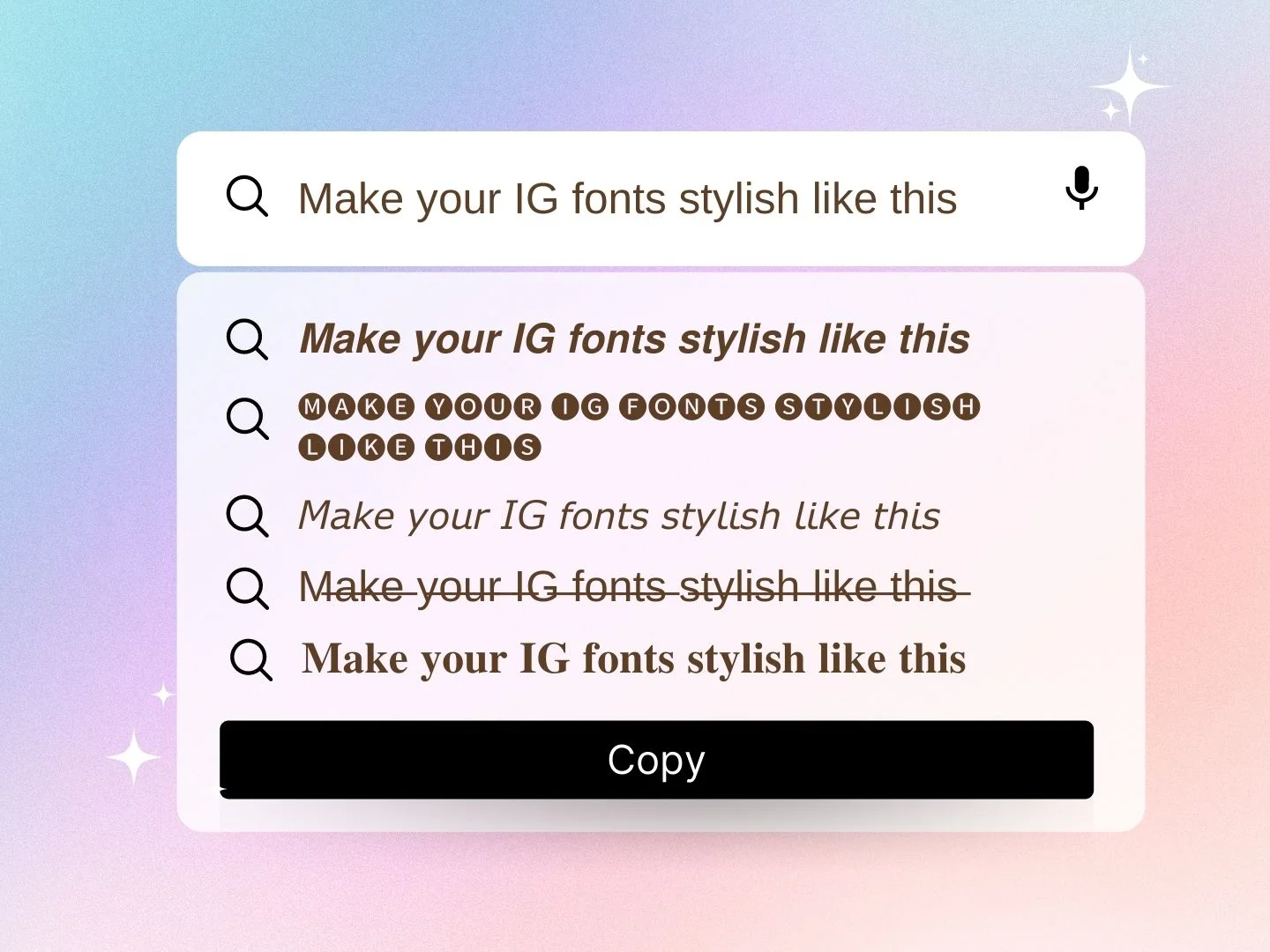 Stylish Instagram font generator